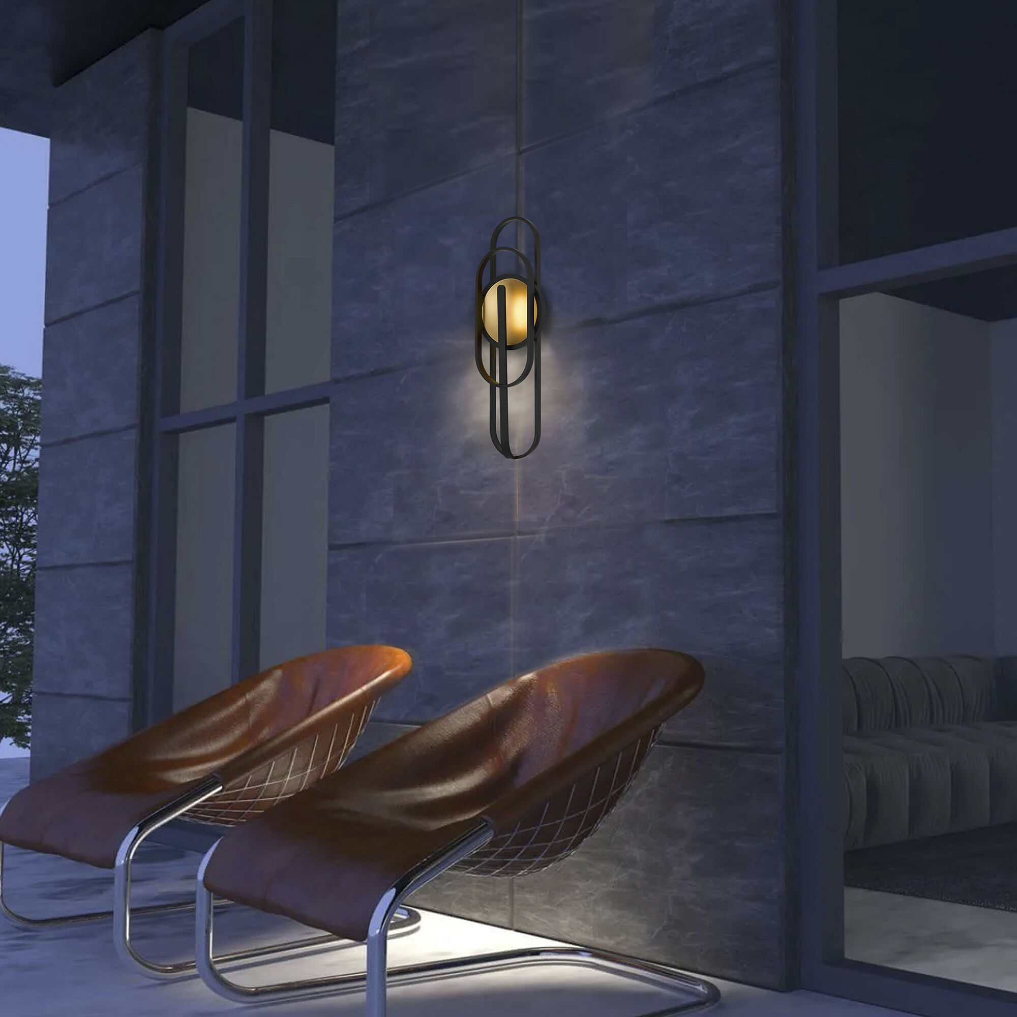 Raymond LED 30 inch Sand Black Outdoor Wall Sconce